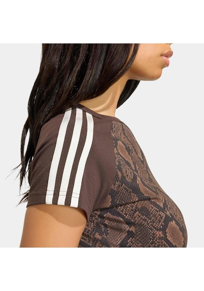Adidas Snake Print Cali Kadın Kahverengi Tişört Kx1889