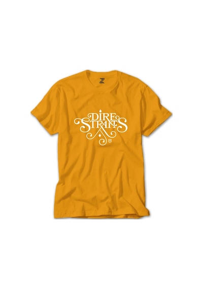 Dire Straits Logo Sarı Tişört-Sarı