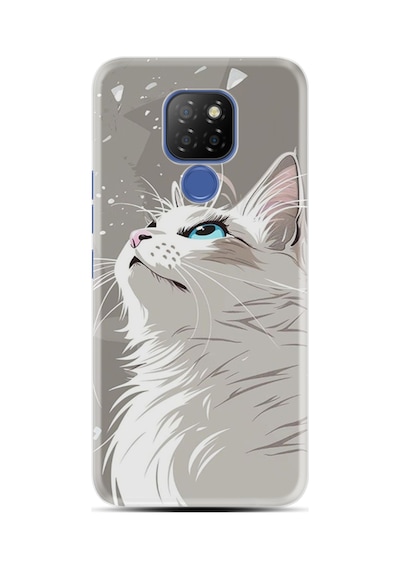 General Mobile Gm9 Pro Kılıf Boutique Baskılı Resimli Beyaz Kedi Pcode -061