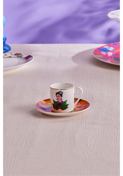 Karaca  Frida Kahve Fincanı Ve Tabağı Turuncu 90 Ml