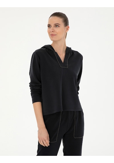 Pierre Cardin Kadın Siyah Sweatshirt 50282639-vr046 Siyah