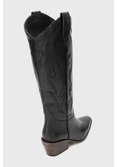 Luvishoes Luvi Shoes Pietro Siyah Cilt Hakiki Deri Kadın Western Çizme Siyah Mat Luvishoes Luvi Shoes Pietro Siyah Cilt Hakiki Deri Kadın Western Çizme Siyah Mat