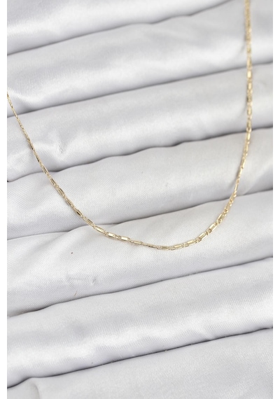 Cm 14k Gold Renk Kesme Model 60 Cm Kadın Kolye Çok Renkli