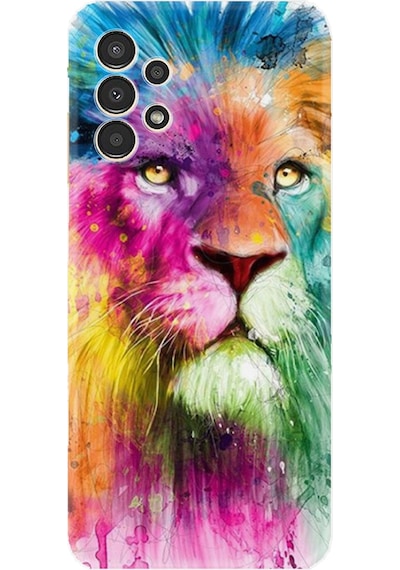 Samsung Uyumlu Galaxy A14 Kılıf Resimli Desenli Baskılı Silikon Colorfull Leon 2 1388
