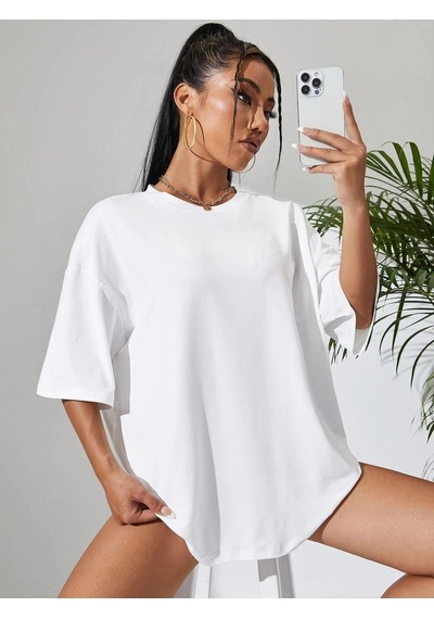 Beyaz Oversize T-shirt - Oversize Unisex Beyaz Beyaz Oversize T-shirt - Oversize Unisex Beyaz