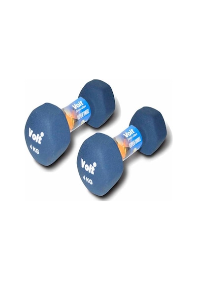 Voit Adet Altıgen Neopren Dambıl 2 x 4 KG Mavi