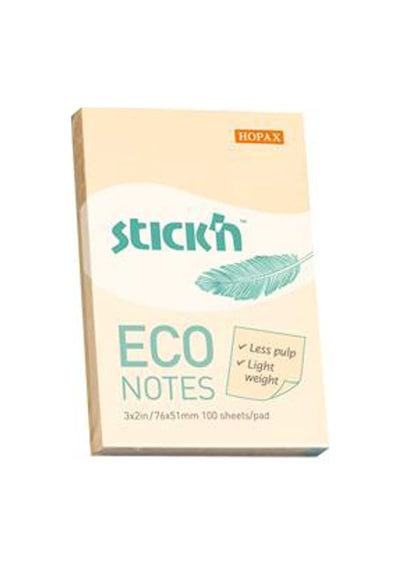Hopax Stıckn Yapışkanlı Not Kağıdı 100 Yp 76x51 Eco Patel Sarı He21741