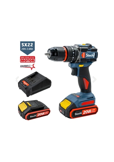 Stech Stechend Sx22-2x4.0 Akülü Kömürsüz Darbeli Matkap 20v 4.0ah