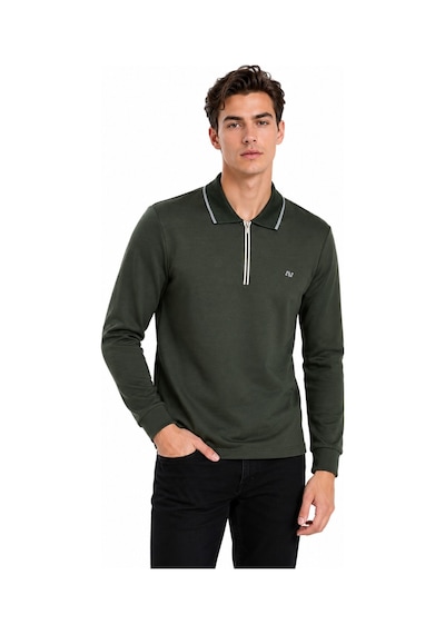 Advante Erkek Mevsimlik Spor Polo Yaka Fermuarlı Sweatshırt Bgl-st05468 Haki