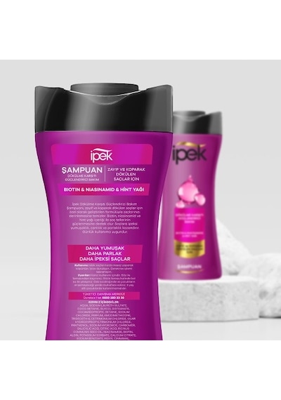 İpek Biotin & Niacinamide & Hint Yağı Zayıf Ve Saçlar İçin Şampu PKT.IPEK.014