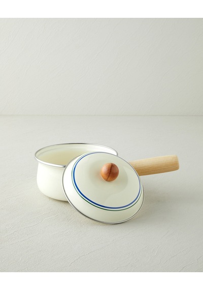 English Home With Love Emaye Sos Tenceresi 1,1 L Beyaz Krem