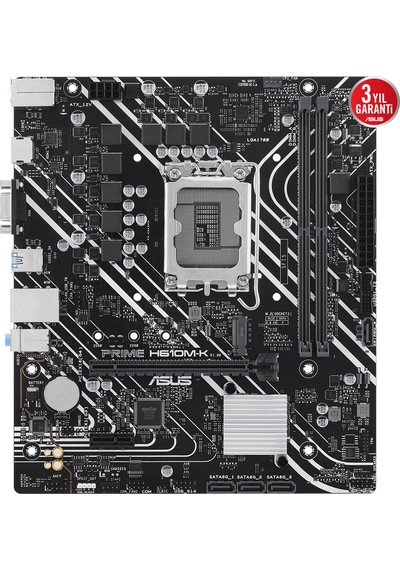 Asus Prıme H610m-k Ddr5 5600mhz Hdmı Vga Matx 1700