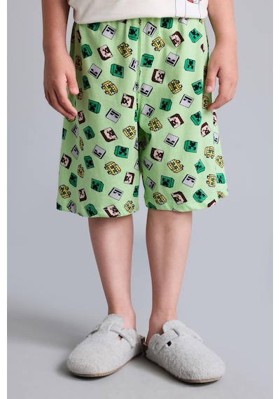 Defacto Minecraft Lisanslı Regular Fıt 2li Ecru Pijama Takımı Erkek Çocuk H7270a826hser99 Ekru-er99