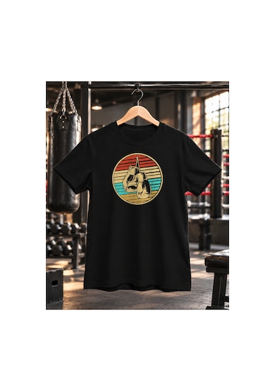 Segungear Boxingretro Erkek Regular Fit Baskılı Spor Tişört Siyah - 932267556 Siyah