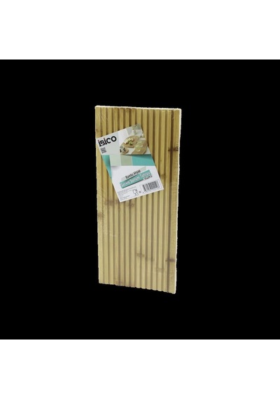 Hubrendy Tedarik Bambu Servis Sunum Tahtası 17x39x1.5 Cm - Çift Taraflı Düz & Kanallı