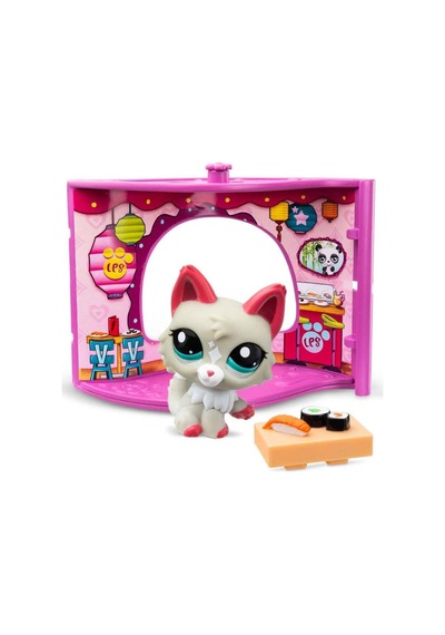 Littlest Pet Shop Minişler Figür Set Pet Nook G7 25 Kurt Gri 00591