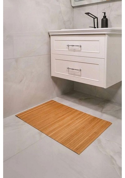 Bambu Banyo Matı Çamaşır Makinası Üstü Örtüsü Koltuk Matı Ahşap Kanepe Koltuk Kenarı Matı 68x45 Diğer
