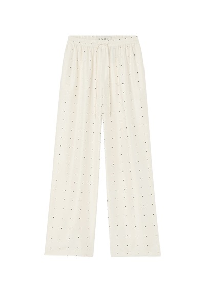 Rohe Şık Polka Noktalı Ipek Pantolon Creme