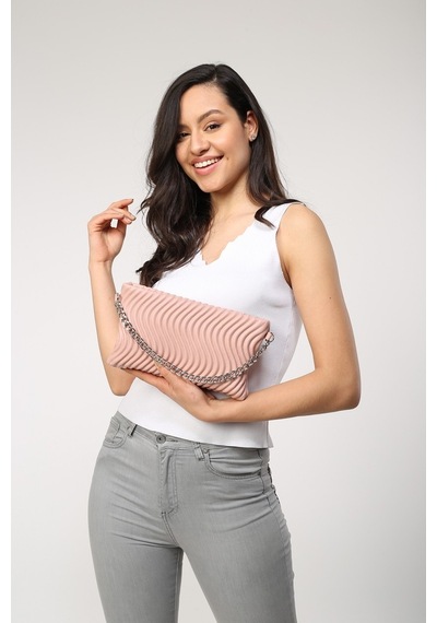 Morpelikan Pudra El Portföy Clutch Çarpraz Çanta Çok Renkli