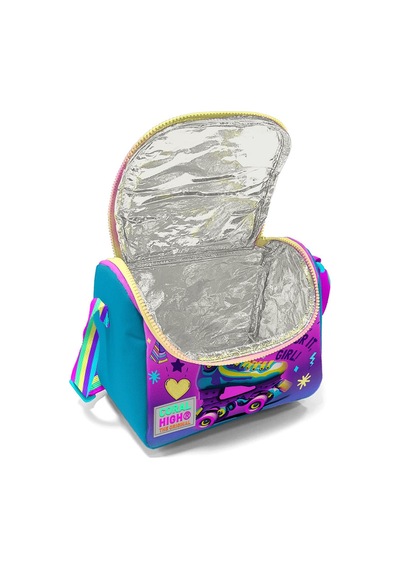 Coral High Kids Pembe Turkuaz Kulaklık Paten Desenli Thermo Beslenme Çantası 11754