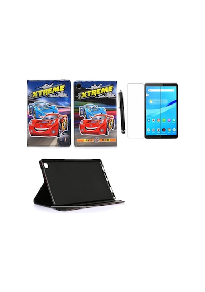 Huawei Mate Pad T10 - T10s Kılıf Kabartma Resimli Kılıf + Ekran Koruyucu + Kalem Diğer