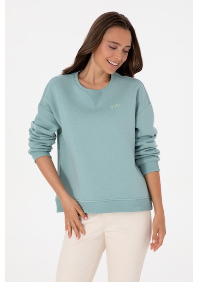 U.S. Polo Assn. Kadın Mint Şardonlu Bisiklet Yaka Basic Sweatshırt 50313586-VR090