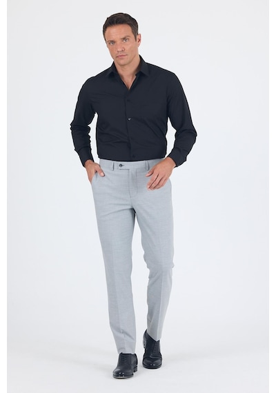İmza Gri Esnek Yandan Cepli Comfort Fit Classic Pantolon 1003250151 Gri