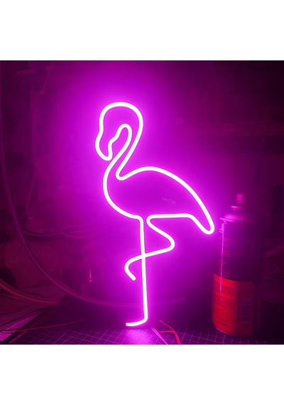 Flamingo Neon Led 3d Baskı Pembe