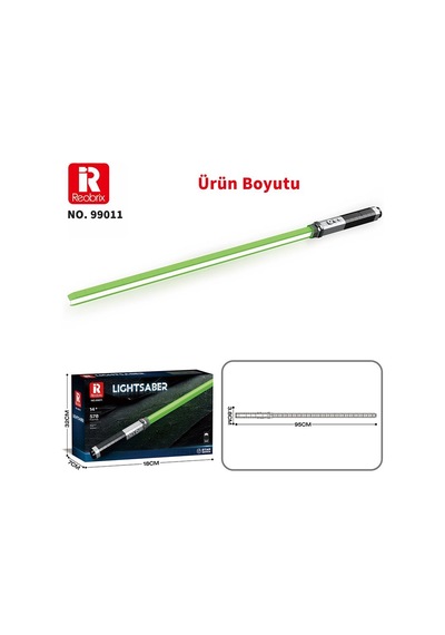 Reobrix 99011 Işın Kılıcı Yeşil Yaratıcı Yapı Blok Seti Building Blocks Lightsaber - 578 Parça