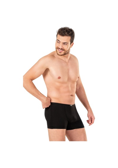 Kompedan Erkek Pamuklu Modal Boxer 11897-Siyah