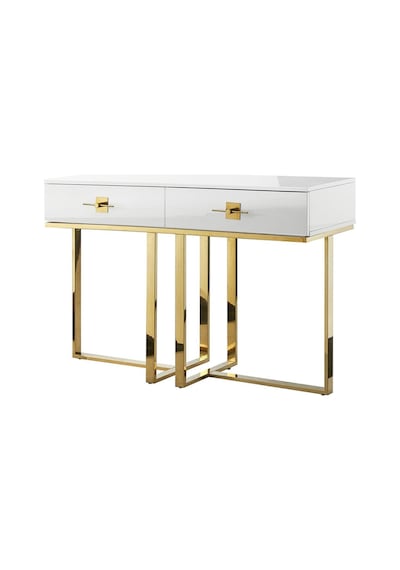 Rihanna Gold Metal Beyaz Dresuar Beyaz
