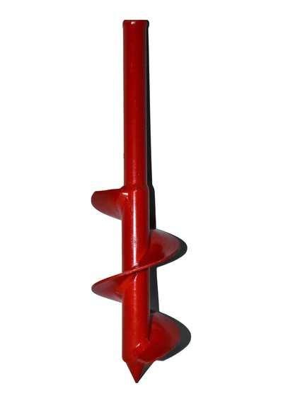 Matkap Uç Toprak Burgu Bodur Kısa Ağaç Dikme Makinesi 32x10 Cm Kırmızı