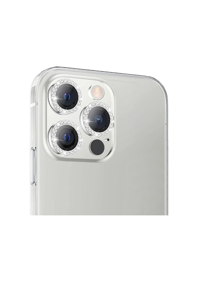 Buff Apple Uyumlu iPhone 14 Pro / 14 Pro Max Diamond Lens Koruyucu Gümüş