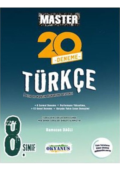 8 Sınıf Master Türkçe 20 Deneme Okyanus Yayınları