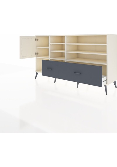 Hyperion Konsol 8 Raflı 2 Çekmeceli Tek Kapaklı 176x44x99 Aytaşı Aytaşı-aytaşı/antrasit Hyperion Konsol 8 Raflı 2 Çekmeceli Tek Kapaklı 176x44x99 Aytaşı Aytaşı-aytaşı/antrasit
