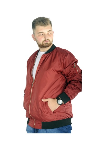 Mode Xl Erkek Kolej Mont Fermuarlı Jesica 22612 Bordo 001