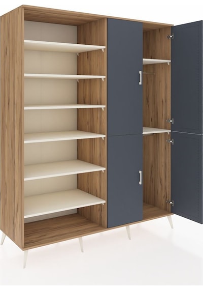 Kronos Gardrop 8 Raflı 4 Kapaklı 2 Askılı 176x59x221 Çam-antrasit/aytaşı Antrasit/aytaşı Kronos Gardrop 8 Raflı 4 Kapaklı 2 Askılı 176x59x221 Çam-antrasit/aytaşı Antrasit/aytaşı