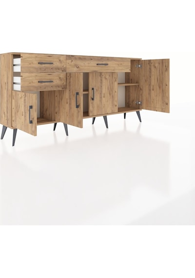 Arges Konsol 3 Raflı 3 Çekmeceli 4 Kapaklı 176x30x83 Çam-çam/çam Çam/çam Arges Konsol 3 Raflı 3 Çekmeceli 4 Kapaklı 176x30x83 Çam-çam/çam Çam/çam