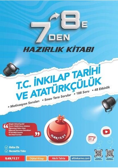 Nartest Yayınları 7 Den 8 E T.c. İnkılap Tarihi Ve Atatürkçülük Hazırlık Kitabı