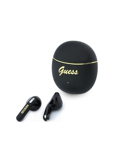 Guess Lisanslı 2 in 1 Set Script Logo Tasarımlı Bluetooth 6.0 Kulak İçi Kulaklık Ve Speaker Hoparlör