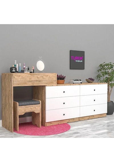 Mocca Makyaj Masası Mdf Sis Gri