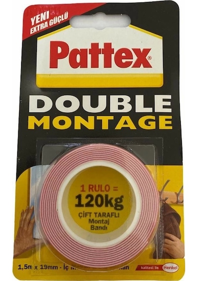 Mey İthalat Pattex Double Montage Çift Taraflı Bant 120 Kg