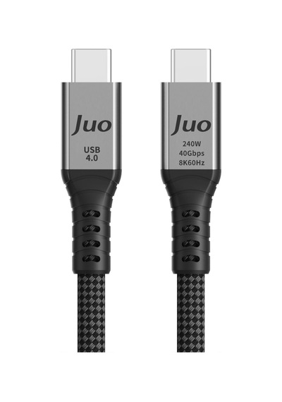 Juo Usb 4.0 240w 40gbps Thunderbolt 4 8k 60hz Usb-c Görüntü Aktarım Ve Type-c Hızlı Şarj Ve Data Kablosu 1 Metre