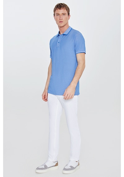 Ac&Co / Altınyıldız Classics 4A4820200047Sabm Düğmeli Polo Yaka Cepsiz Slim Fit Erkek Tişört Saks Mavisi - Beyaz Saks Mavi Ac&Co / Altınyıldız Classics 4A4820200047Sabm Düğmeli Polo Yaka Cepsiz Slim Fit Erkek Tişört Saks Mavisi - Beyaz Saks Mavi
