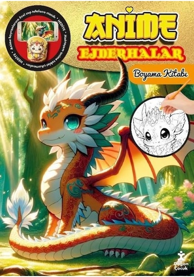 Anime Ejderhalar Boyama Kitabı- Doğan Çocuk