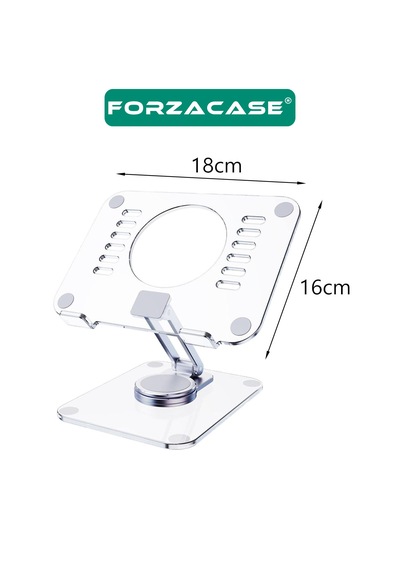 Forzacase 360 Derece Döner Şeffaf Akrilik Tablet Standı - Fc1066