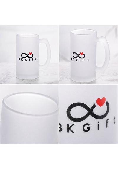 Logonuza Özel 5 Adet 500 Ml Buzlu Cam Bira Bardağı Kurumsal Hediye Ve Promosyon Seti Çok Renkli