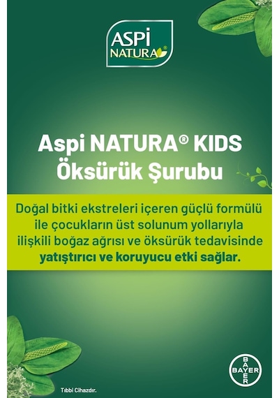Aspi Natura Kids Çocuklar İçin Şurubu 120 Ml