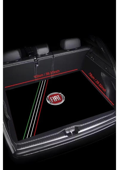 Dijital Baskı Dekoratif Fiat Desen Araba Bagaj Matı Yıkanabilir Bagaj Havuzu