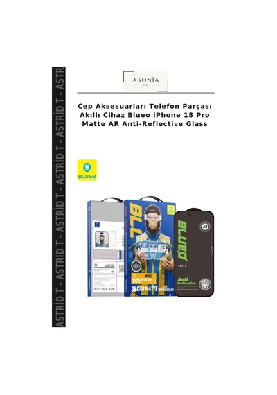 Cep Aksesuarları Telefon Parçası Akıllı Cihaz BlueoApple iPhone Uyumlu 18 Pro Matte Ar Anti-reflective Glass